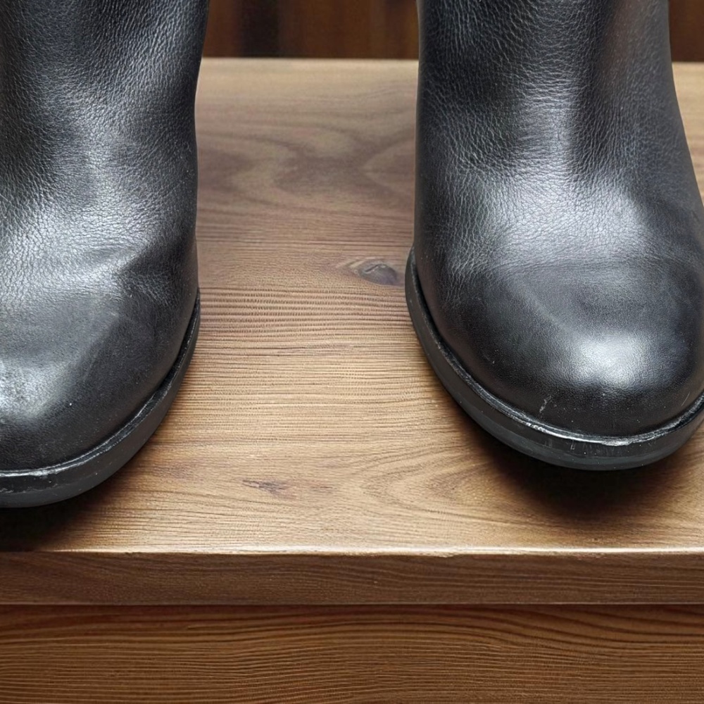 Kork Ease Olsen Harness Black Leather Knee High Boots Size 8.5 - Picture 3 of 9